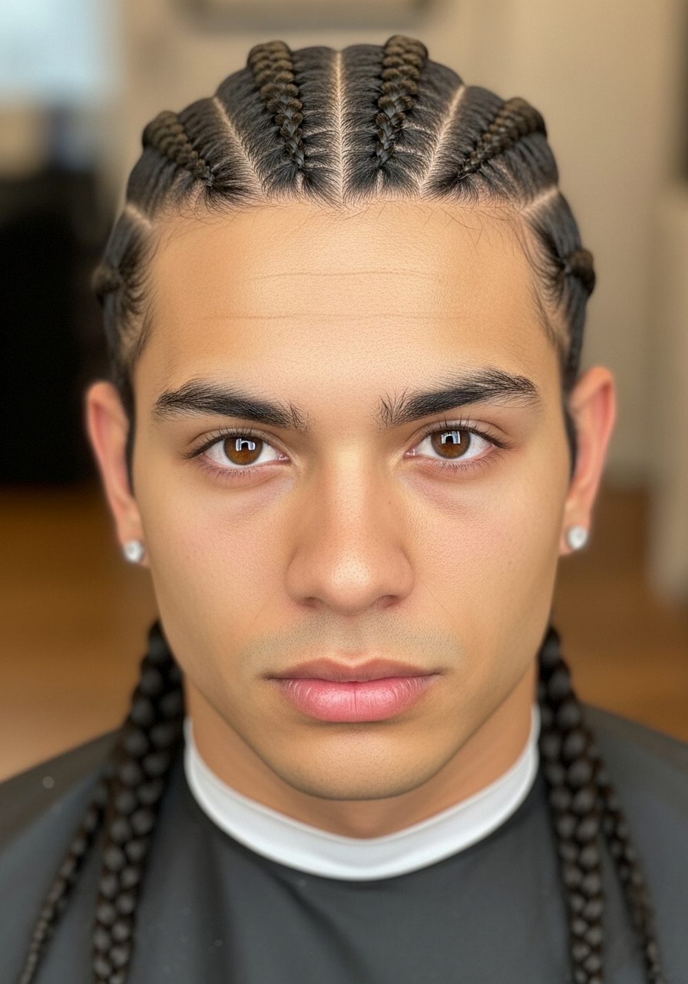 Clean Straight-Back Cornrows