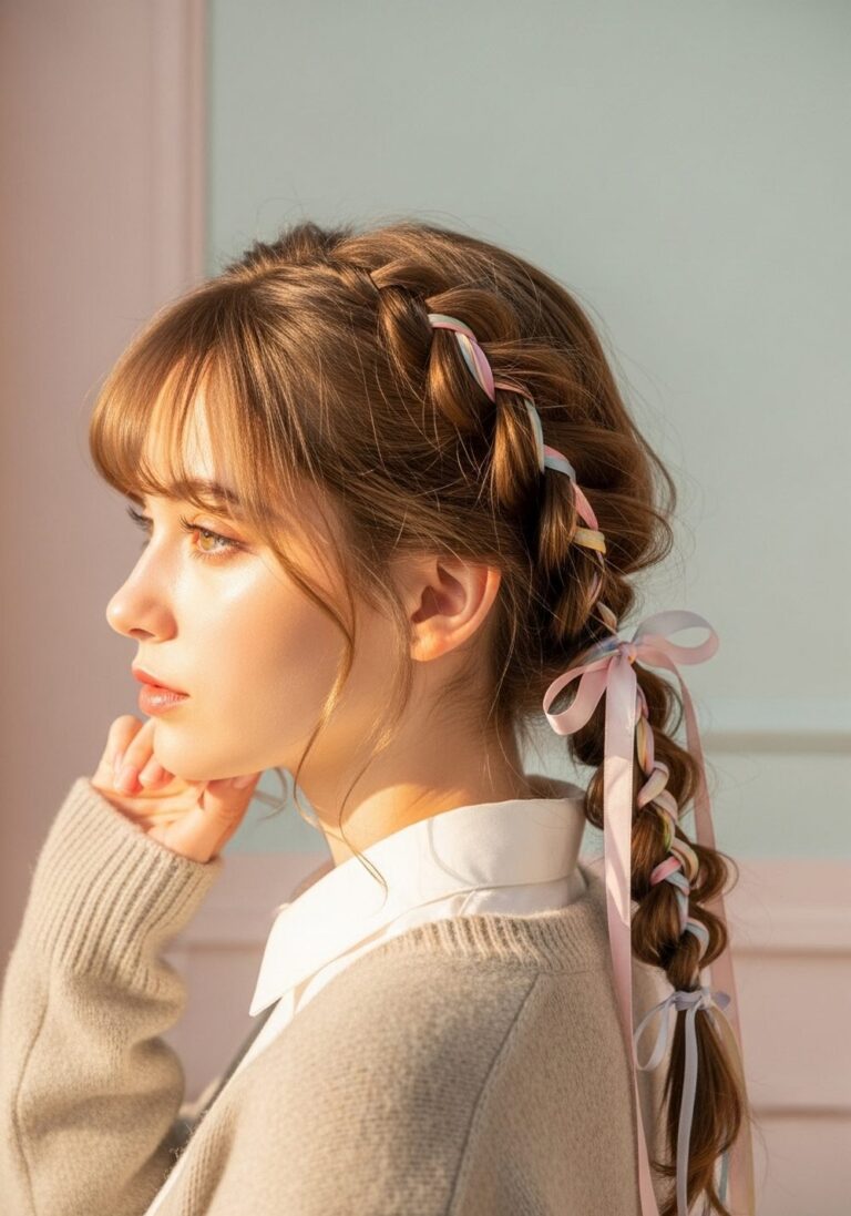 Half-Up Ribbon Braid