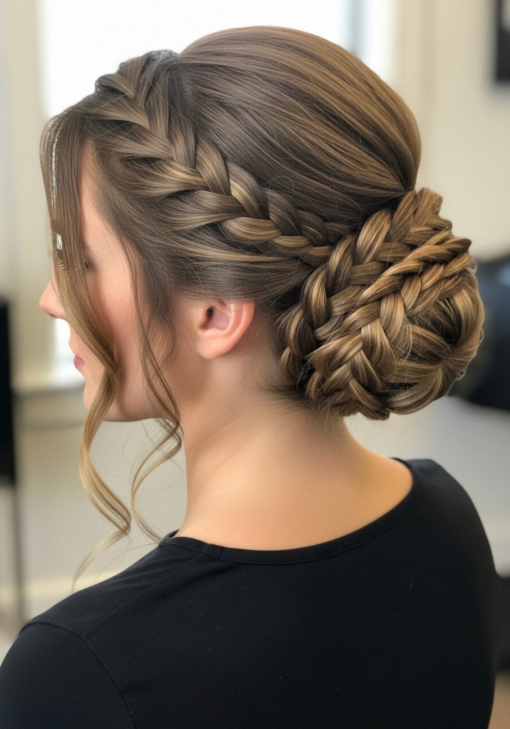 Low Braided-Base Bun