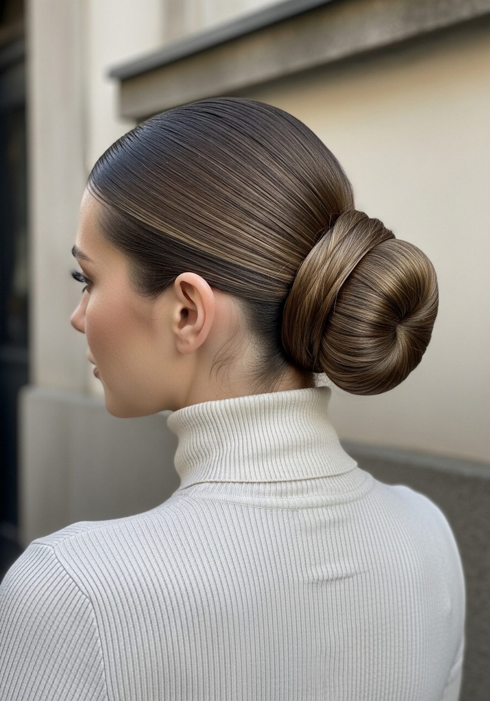 Low Bubble Bun With Sleek Top