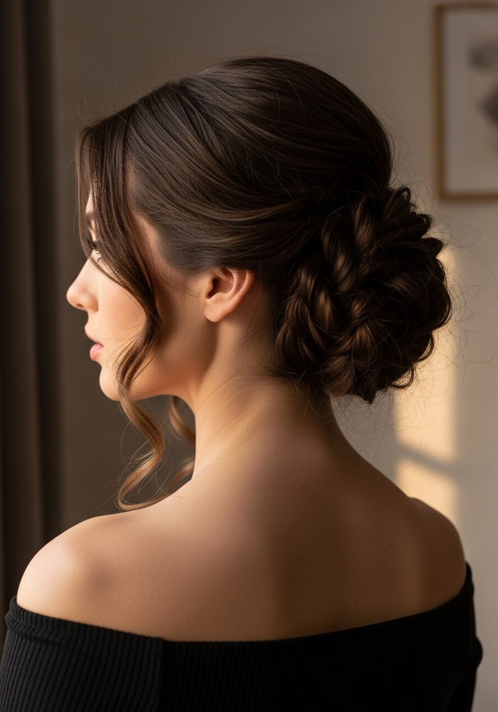 Low Textured Braided Bun