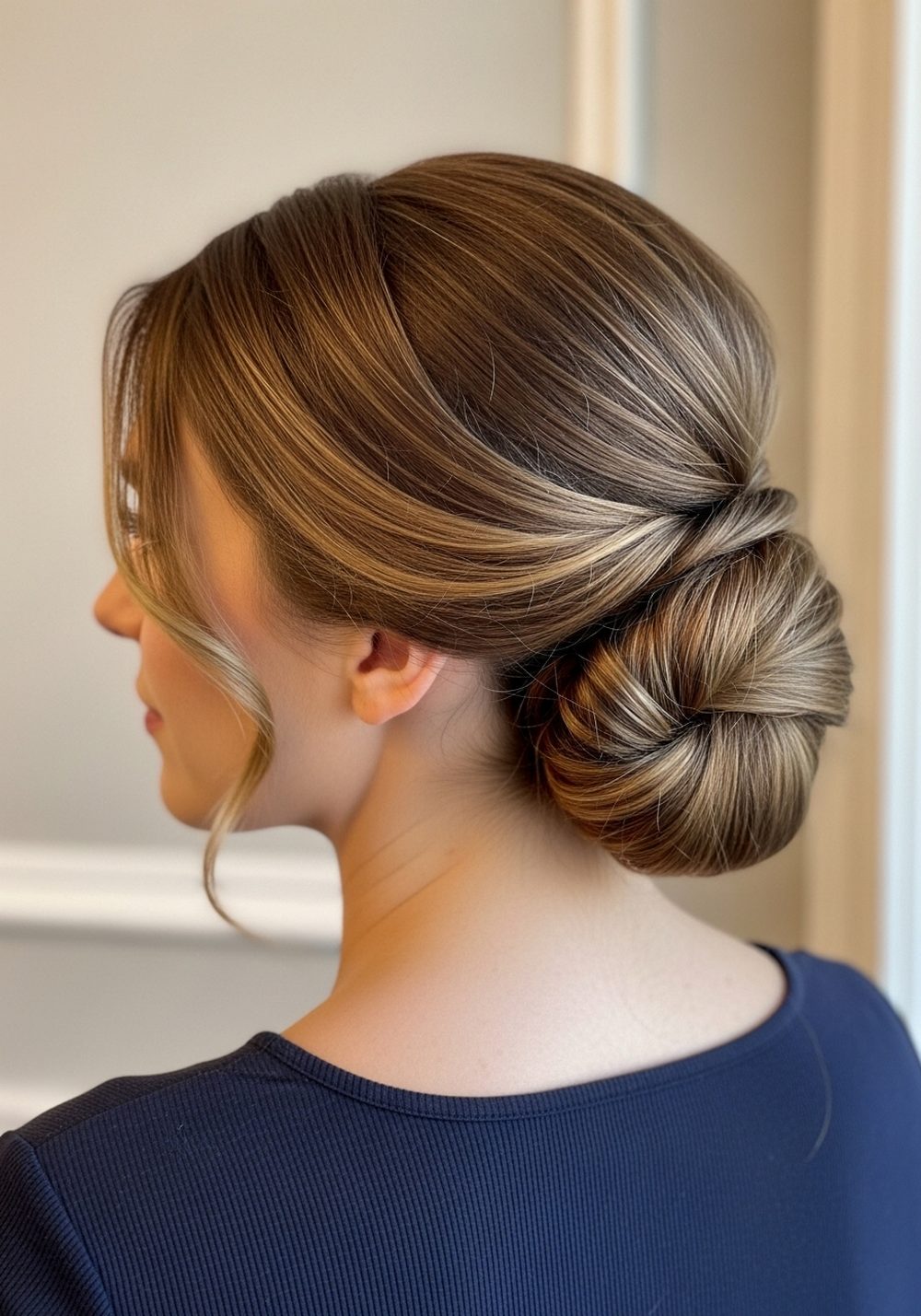 Polished Low Twisted Chignon