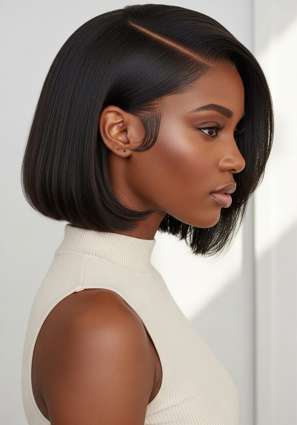 Sleek Inverted Bob with Tapered Nape