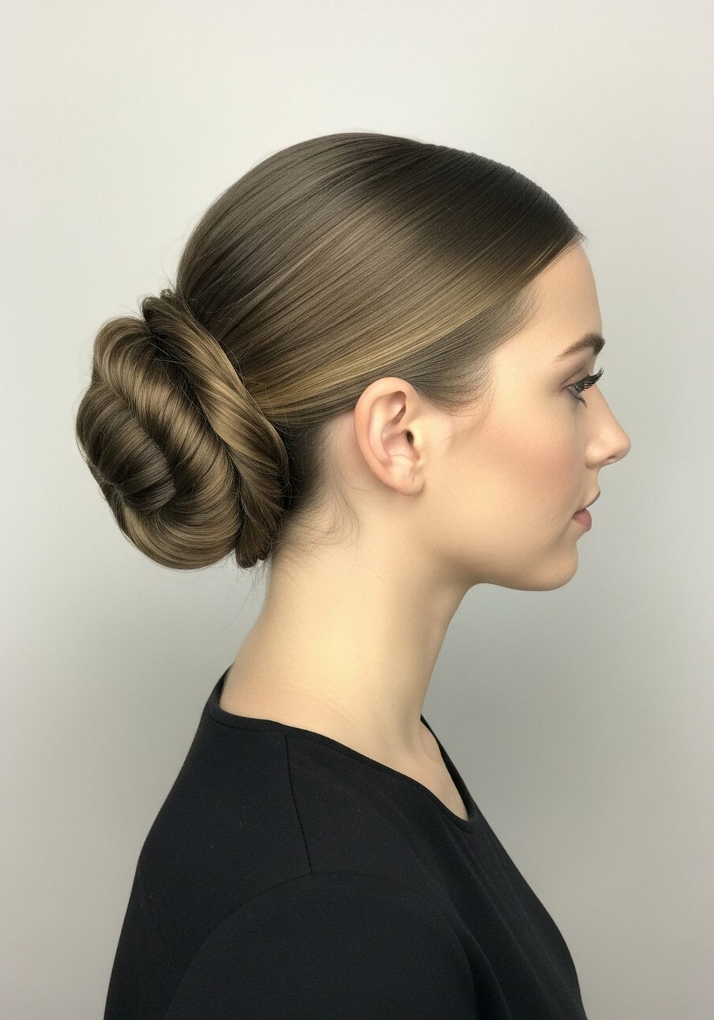 Sleek Low Bun for Coily Hair