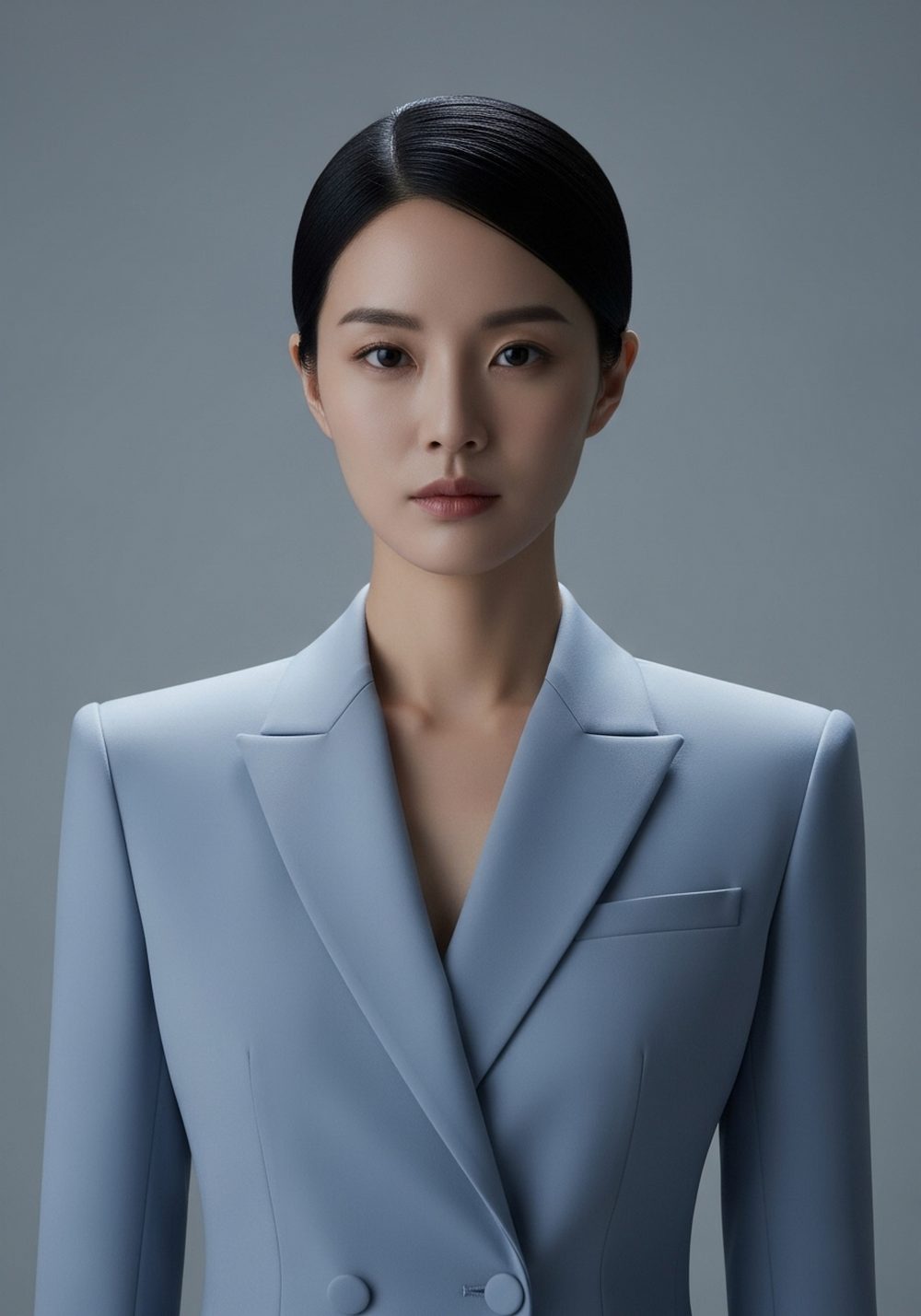 Slicked-Back Low Bun With No Part