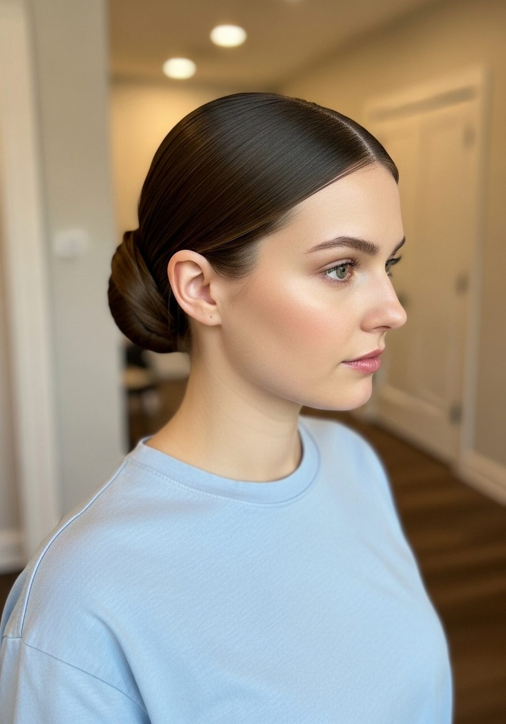 Snatched Low Knot Bun