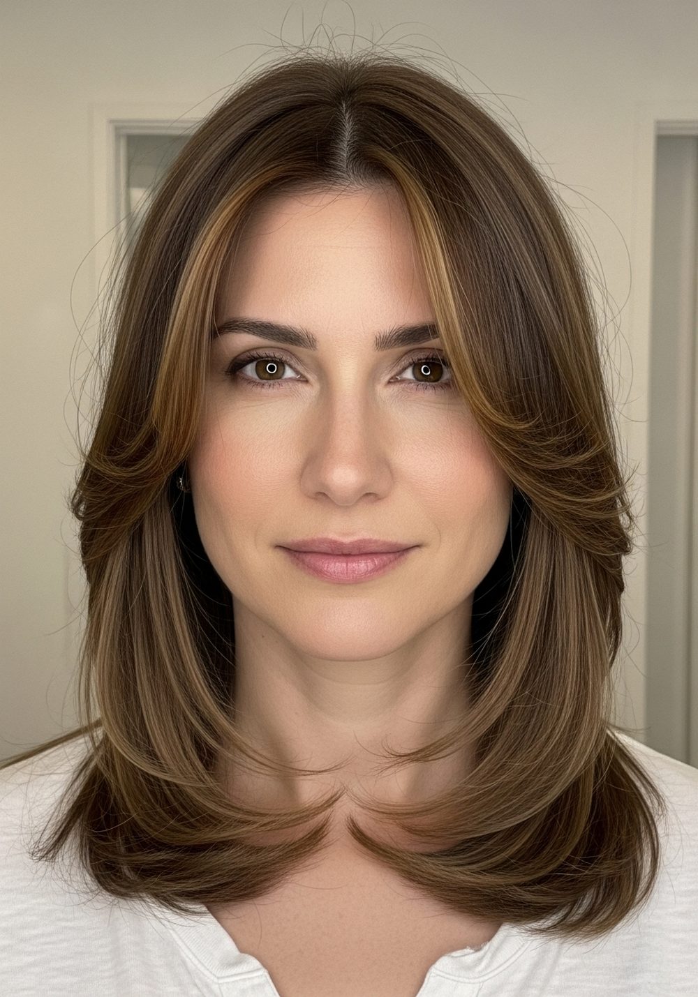 Soft Middle-Part Feathered Face Frame